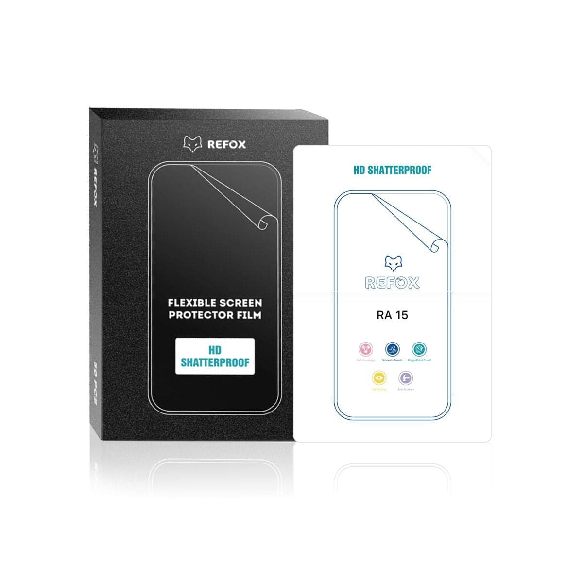 REFOX flexible screen protector film packaging
