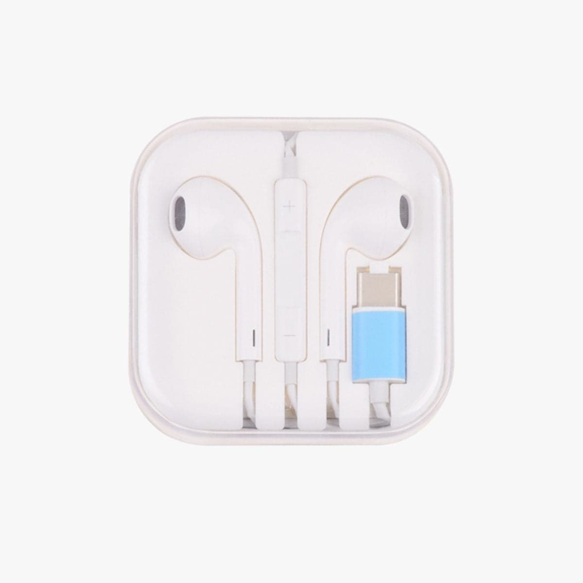 Wired earphones in travel case