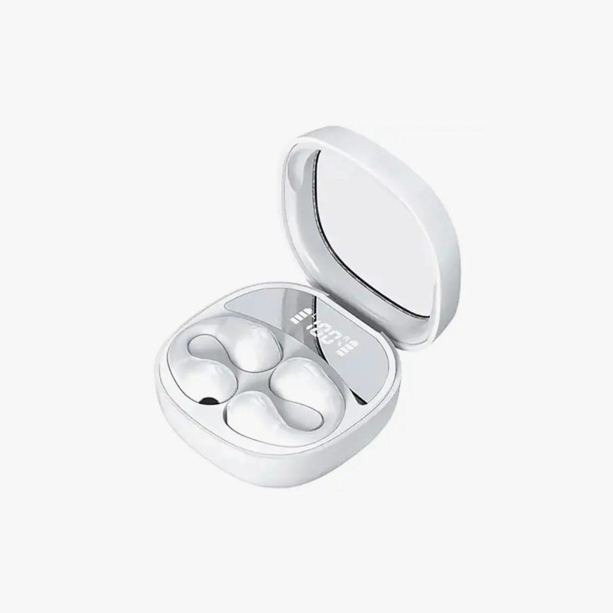 Wireless earbuds with display case