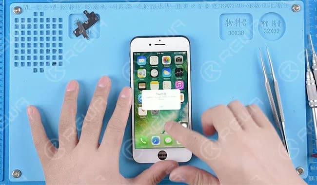 Turn on the phone and test. The screen is still stuck off.