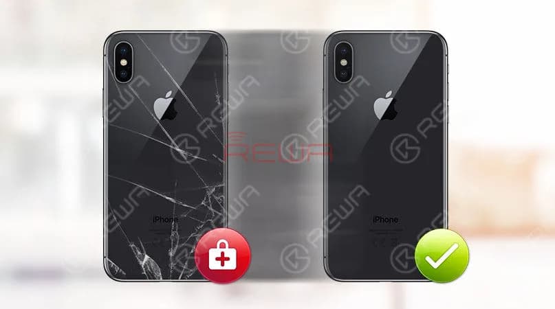 iPhone X/8 Plus/8 Rückseite Glas trennen mit Laser-Maschine