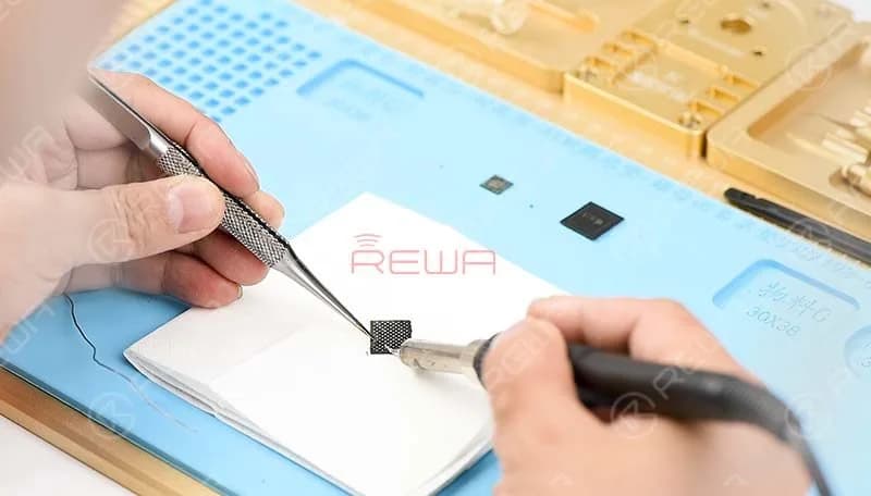 NAND flash chip from the stencil