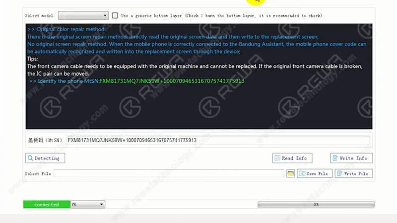 Fix iPhone True Tone Missing After Screen Replacement- REWA Selected Repair Programmer
