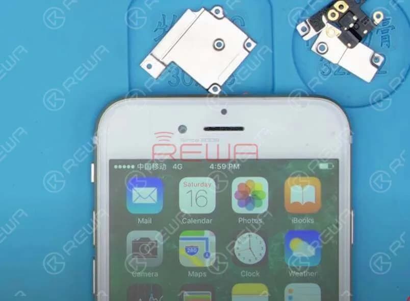 Get the logic board assembled and connect the battery. Buckle the display assembly and insert SIM card. Power on and test.Signal bars in the upper-left corner are back to normal. 