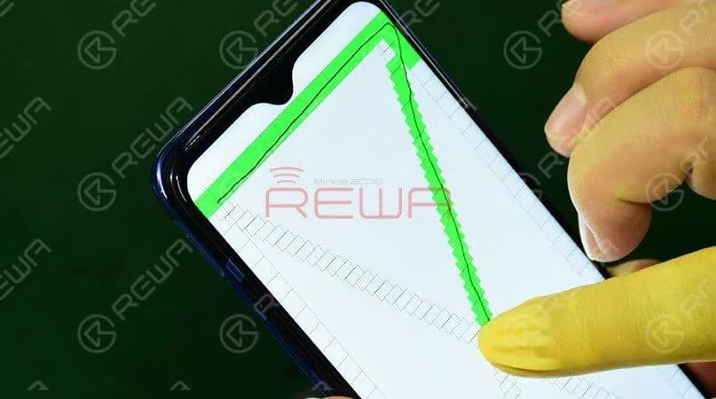 Berührungsfunktion zum Testen der Grundfunktionen des Touchscreens.