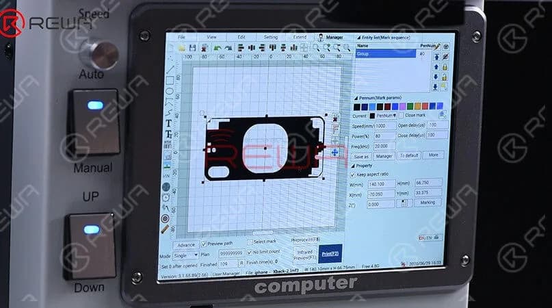 Neuankömmlinge REFOX Automatische Desktop-Lasermaschine Set