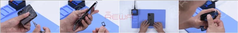 As usual, we unbolt the two pentalobe screws at the bottom edge and take out the card slot. Then, we put the phone on the heating platform to heat it up for one minute.When the time is up, we pull up the small nub on the Suction Cup to lift the screen.