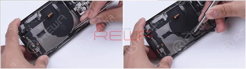 To protect the battery, a plastic piece is attached to the back edge.