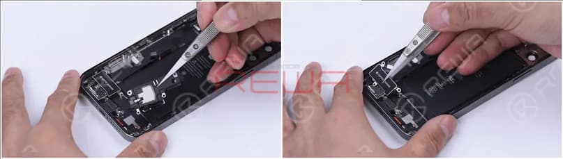 We remove the speaker and the Taptic Engine.