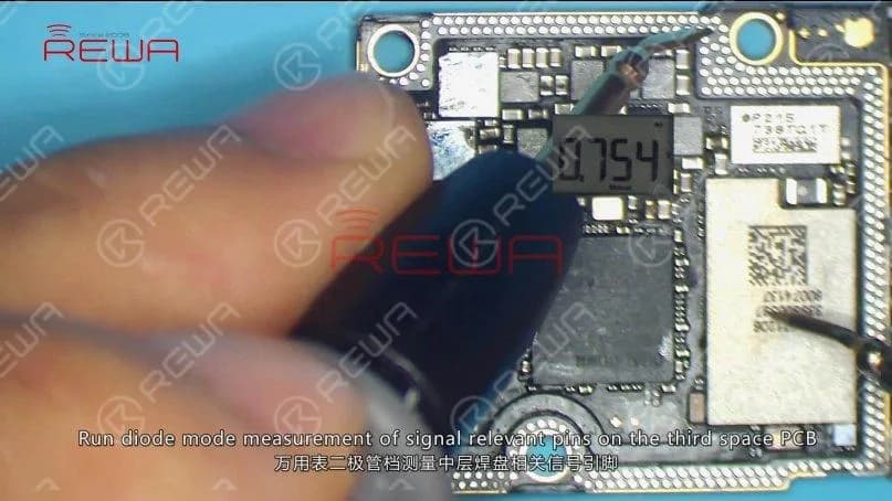 Führen Sie eine Diodenmessung der signalrelevanten Pins auf dem Bonding Pad durch.