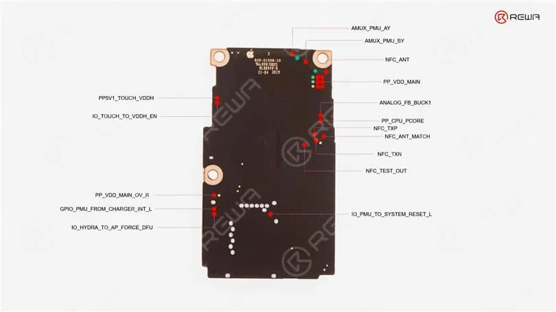 iPhone 11 Pro Motherboard Chips Verteilung
