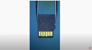 Get Inside of an SD Card by Strongest Laser Power