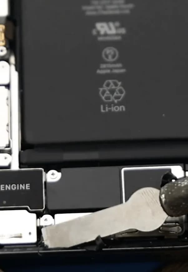 Remove old black adhesive before new battery install