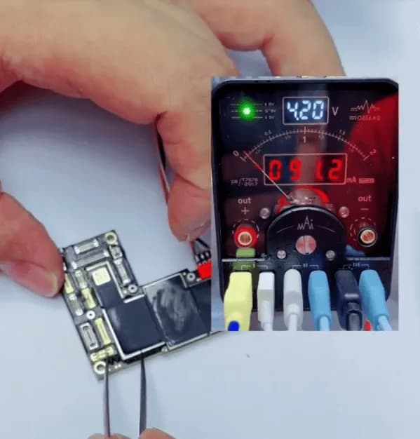 test iphone 12 pro max using dc power supply