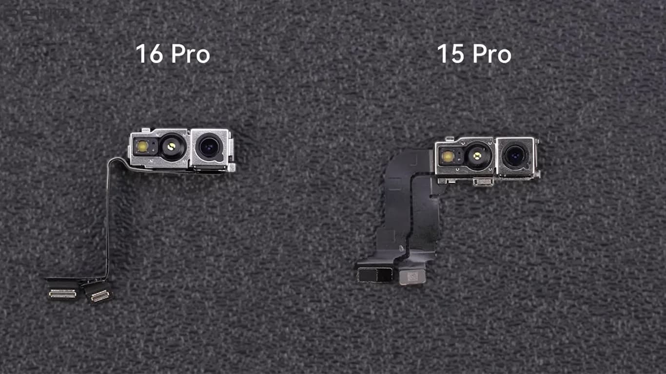 iphone 16 pro Frontkamera vs iphone 15 pro Frontkamera