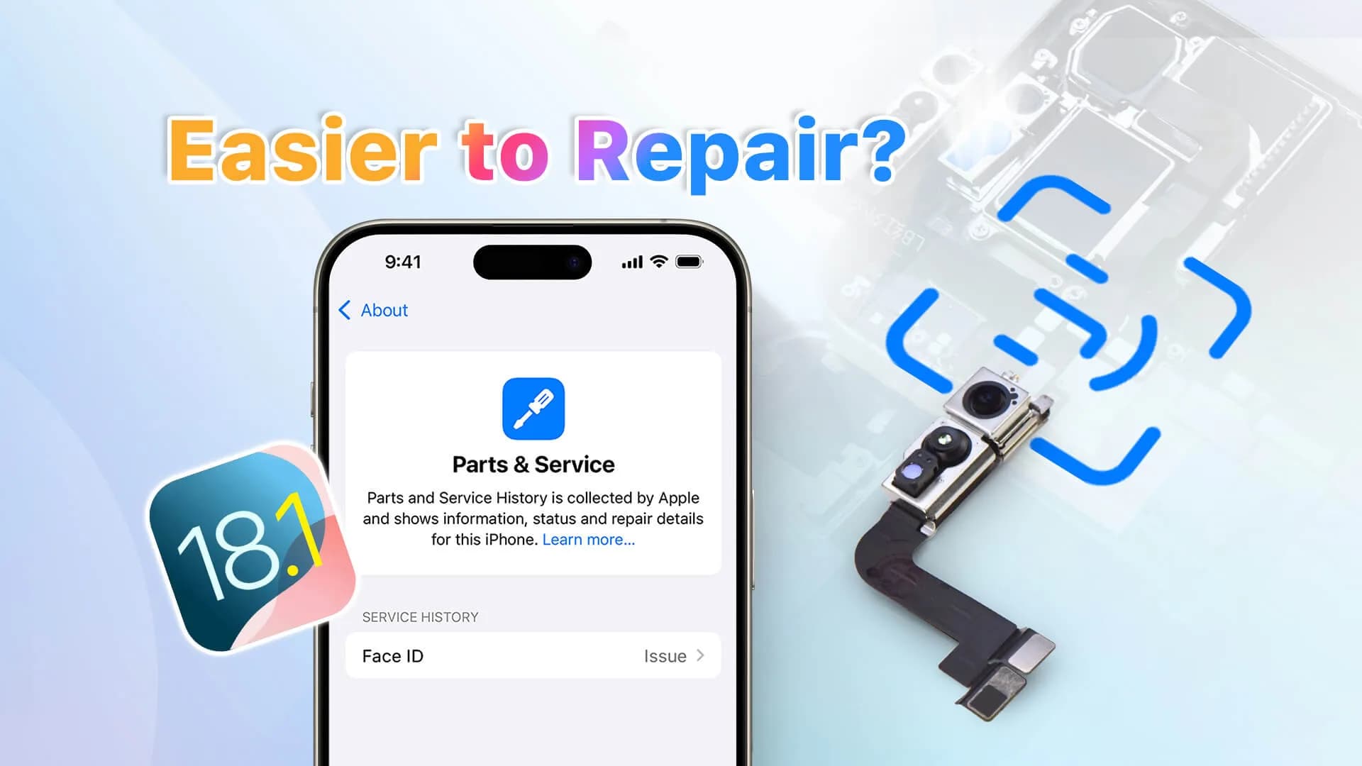 how to repair face id on ios 18.1