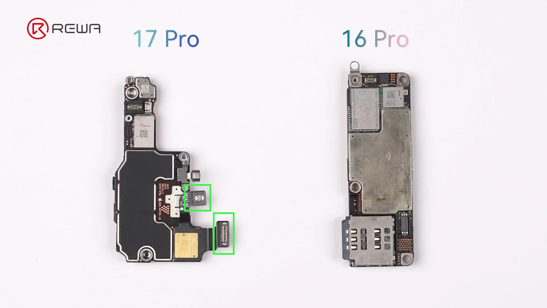 iphone 17 pro vs iphone 16 pro Hauptplatine