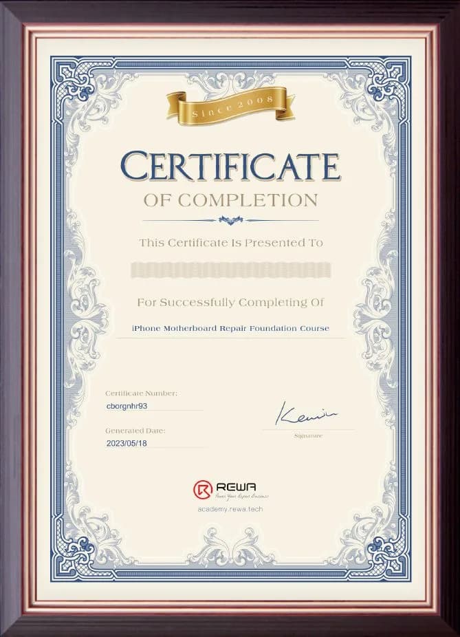REWA Academy Certificate of Completion