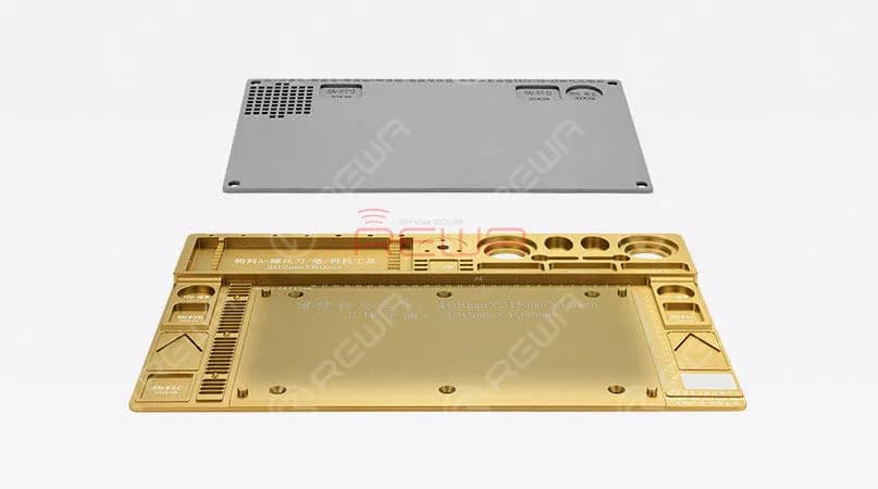 Why not try the integrated mobile phone repair platform? The giant platform comes with an Aluminum base and a heat-resistant silicone pad. The point of this platform is that it can not only gather up different repair tools (including the microscope) & components but also features anti-static functionality.