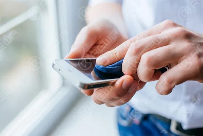 clean smartphone screen