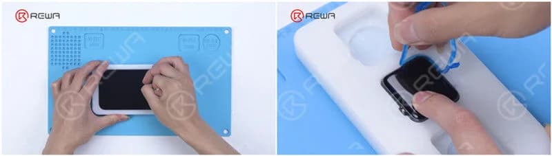Take out the phone with a suction cup.Remove the waterproof adhesive of the Apple Watch. The scratches are gone.