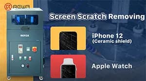 iPhone 12 (Ceramic Shield) and Apple Watch 3 Scratches Removing By Grinding & Polishing