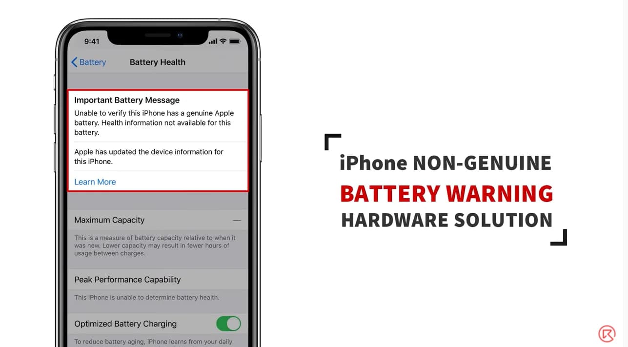 Non-Genuine Battery Warning / Important Battery Message 100% Fix (iPhone XS And Above Models)