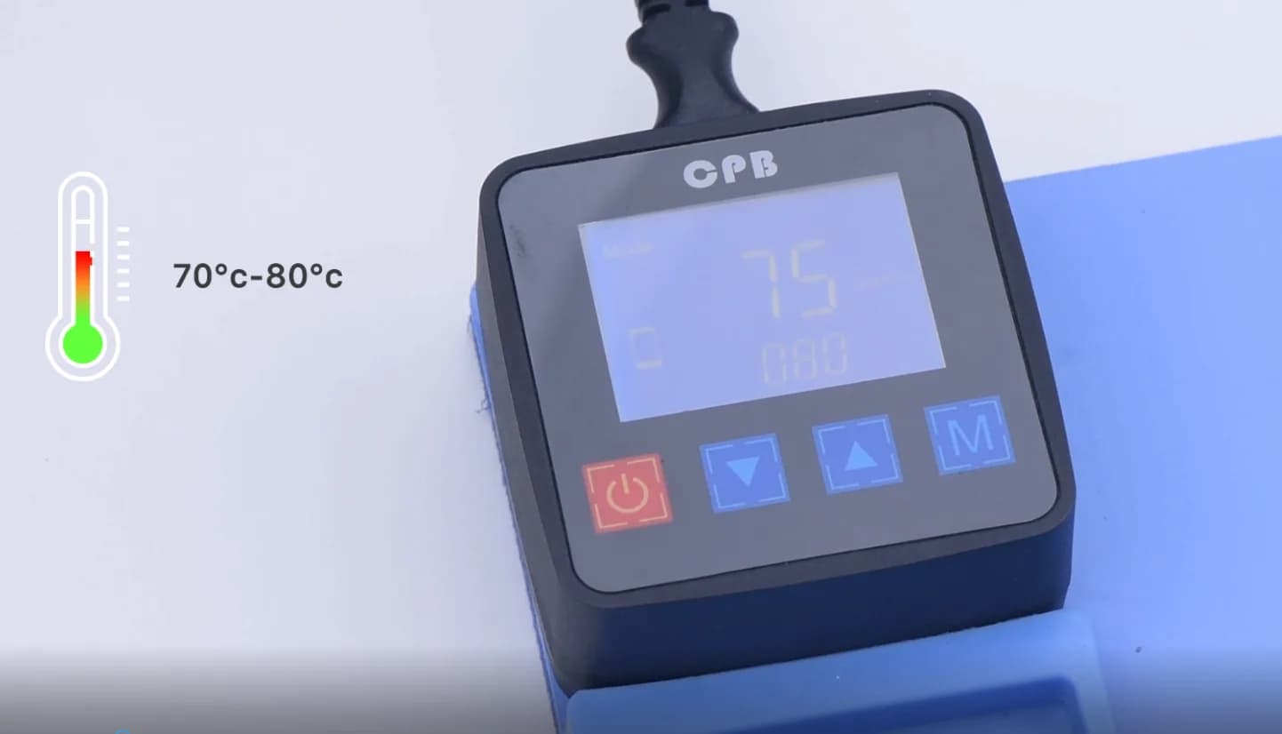 the heating pad is up to the temperature of 70—80°c