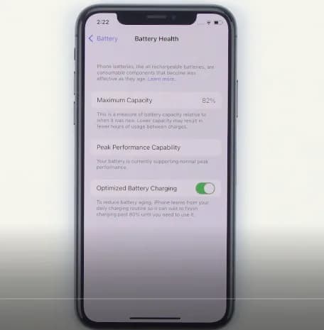 iPhone low battery health