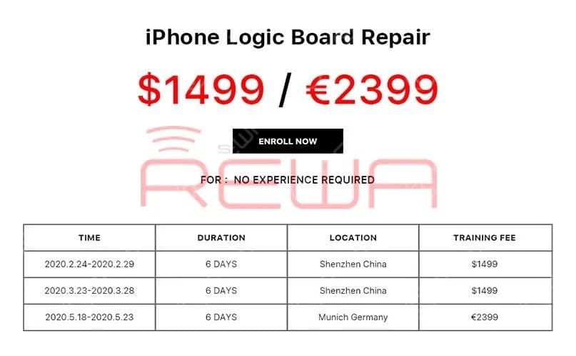 REWA iPhone Logic Board Repair Training Course In 2020