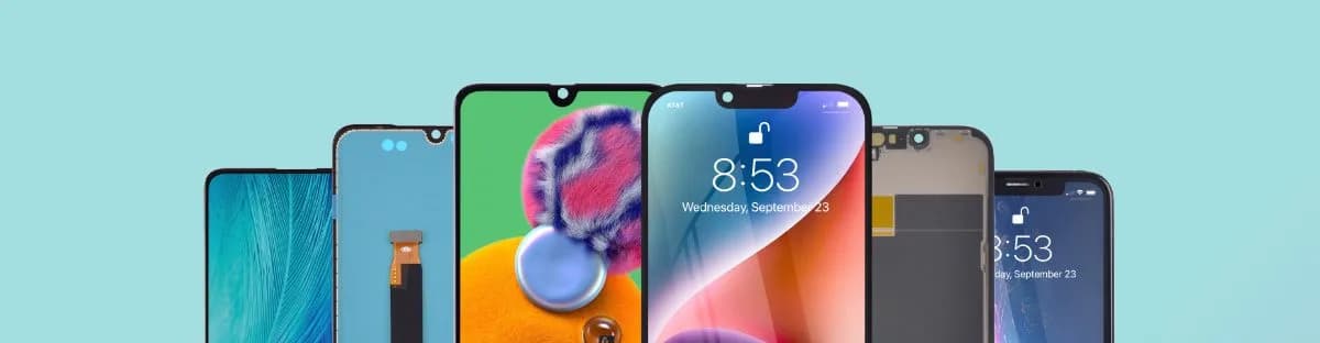 Assorted smartphone screen replacements