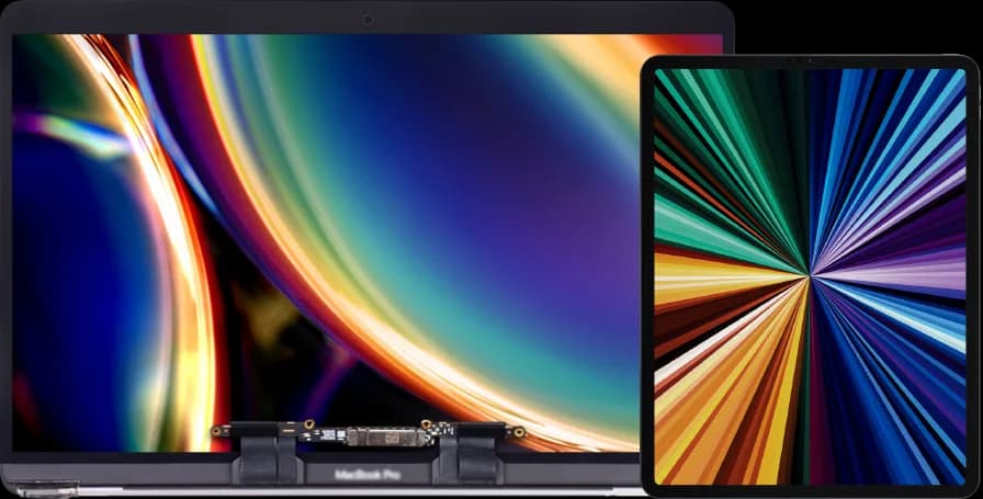 MacBook and iPad screen assemblies