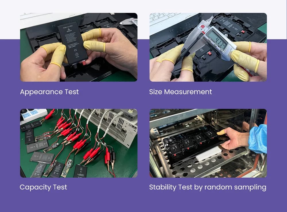 conducts pre-shipment battery testing