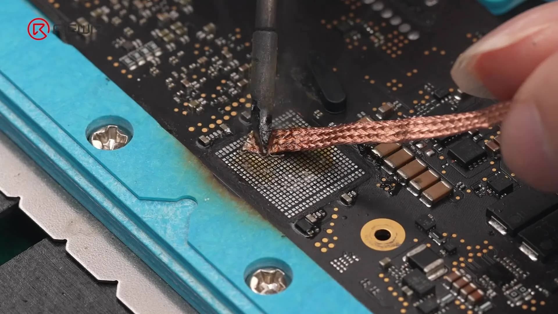 Clean pads with PCB cleaner
