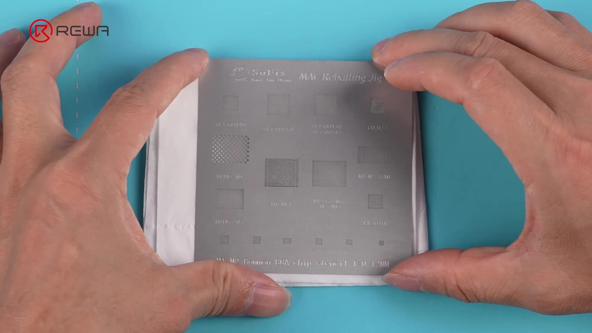 solder stencil with chip